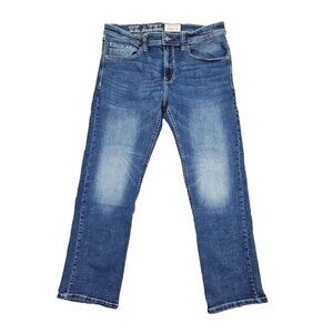 TK Axel Jeans Men's 36W 32L Slim Boot Cut Dark Wash Denim Pants Flap Pockets Y2K